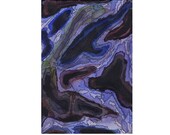 Art print, purple abstract, topography, mythology inspired, Elivagar