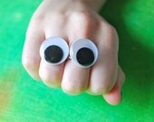 TWO googly eyes rings