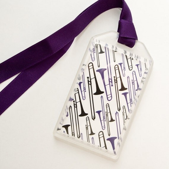Musical Instrument Case ID Luggage Tag for by hornandcastle