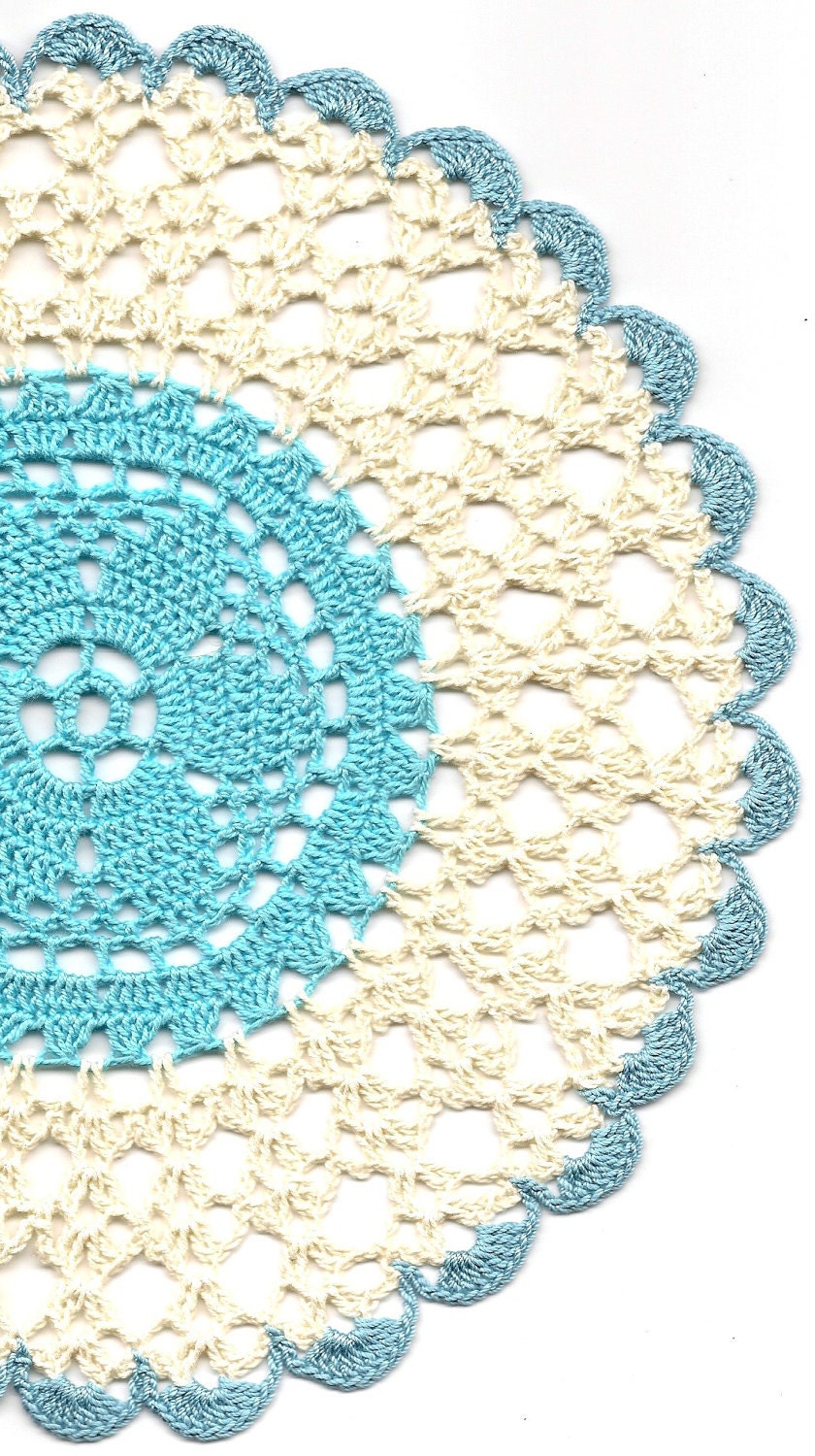 Crochet doily, lace doily, table decoration, crocheted place mat, center piece,doily tablecloth, turquoise, napkin, aqua, handmade doilies