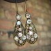 Vintage Earrings, Bride, Wedding, Antiqued Brass, Crystal Bridal Earrings, Jewelry by rewelliott on Etsy