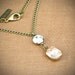 Vintage Rhinestone Necklace, Blush, Pink, Peach, by rewelliott on Etsy