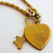Vintage 10k Gold Filled Key to my Heart Novelty Sweetheart Charm Bracelet