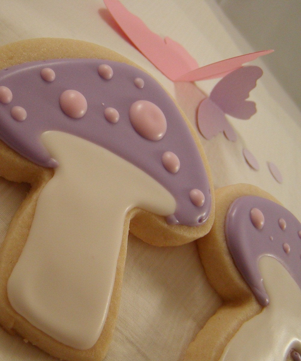 Mushroom Decorated Cookies Toadstool Fairy Little Red Riding Hood