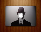 Son of Man Decal - Magritte-inspired Son of Man Sticker - Vinyl MacBook Decal