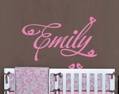 Childrens Custom Name Wall Decal, Birds Personalized Girls Name Wall Sticker, Kids Wall Decor, Kids Room Decor