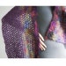 Mohair purple shawl / scarf / cowl