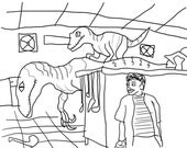 Jurassic Park Movie Art Print Scenes Drawn Left Handed 8X10 Art Print