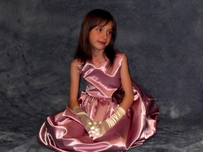 SALE  SALE  Satin flower girl dress for a wedding. Choose your color birthday dress or pageant dress.  Flower girls dresses