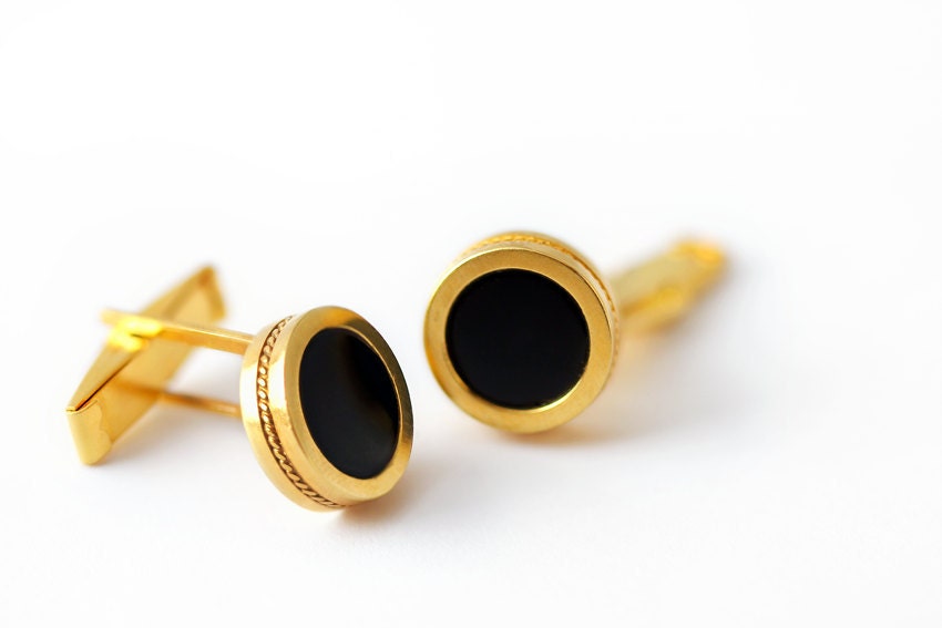 Custom cufflinks, gifts for men, elegant cuff links with filigree detail,  gold plated silver