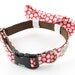 Red Honeycomb Bow Tie Dog Collar