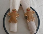 Holiday Ginger Bread Boys Napkin Rings