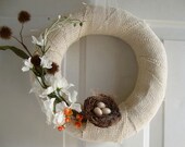 Yarn  Wreath 12" Wilderness Bird's Nest