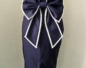 Pin-up style Navy "Bow Tie" pencil skirt