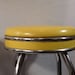 Pair of Vintage Canary Yellow Cosco Chrome and Vinyl Soda Fountain Bar Stools