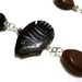 Black Brown African Tribal Fish Necklace,  Ecofriendly Vintage Recycled Beads