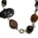 Black Brown African Tribal Fish Necklace,  Ecofriendly Vintage Recycled Beads