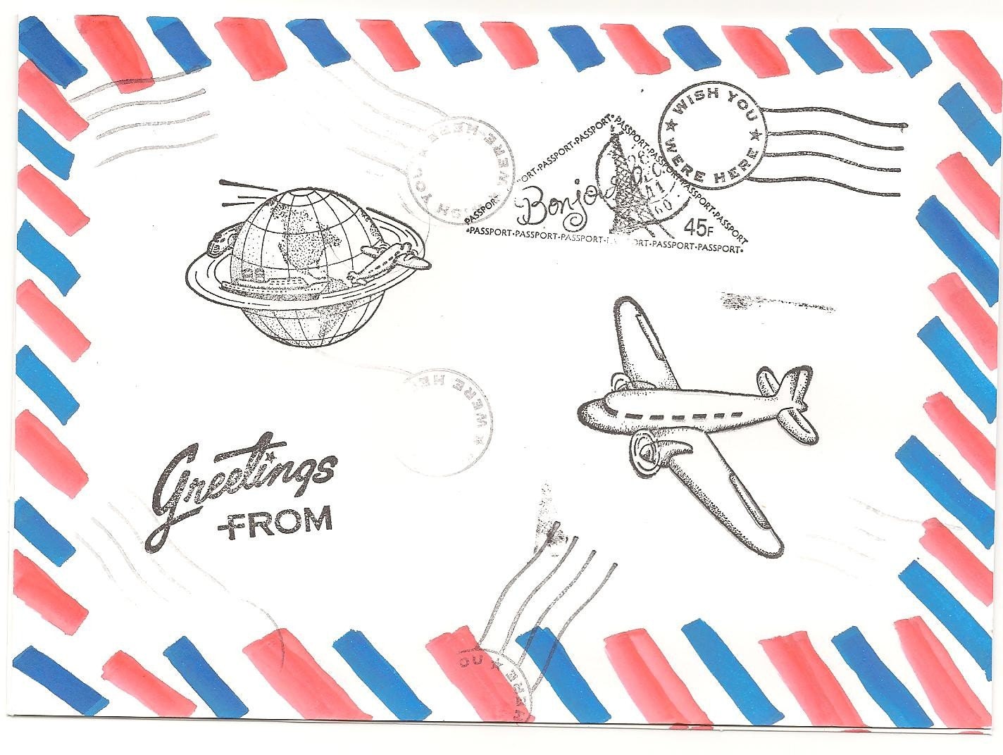 Travel the World - Greeting card with Envelope