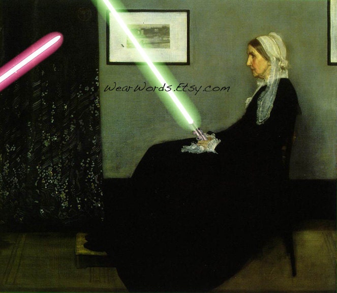 Star Wars JEDI KNIGHT Print Whistler's Mother James McNeill Whistler Parody
