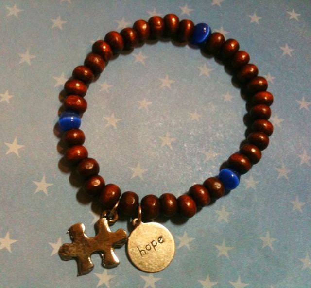 Autism Awareness Puzzle Piece HOPE Bracelet