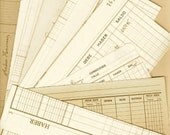 6 old used and blank ledger papers