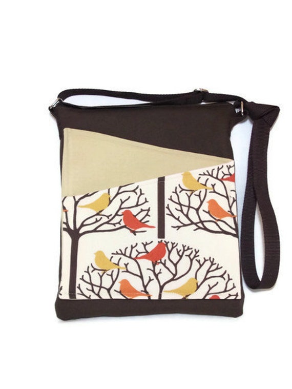 Bird purse shoulder bag cross body iPad travel women purse