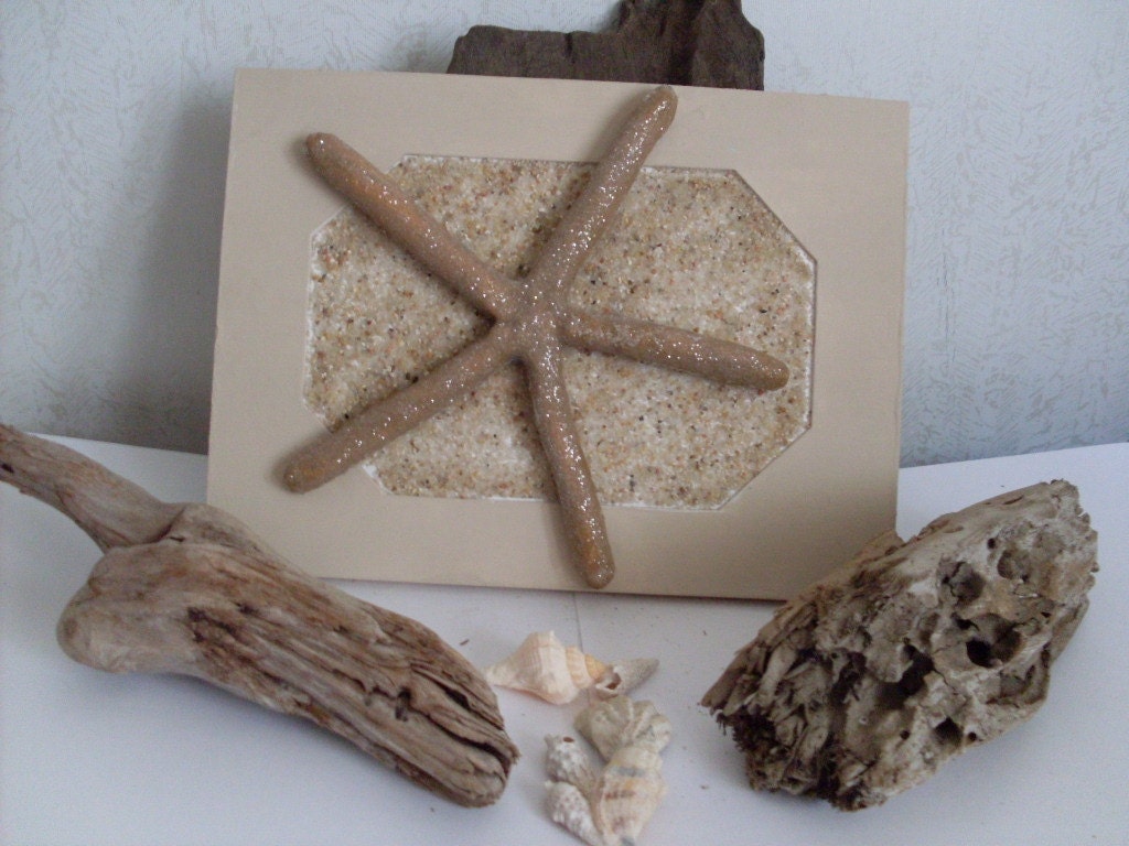 Sparkling Starfish Tile TREASURY ITEM Free Shipping