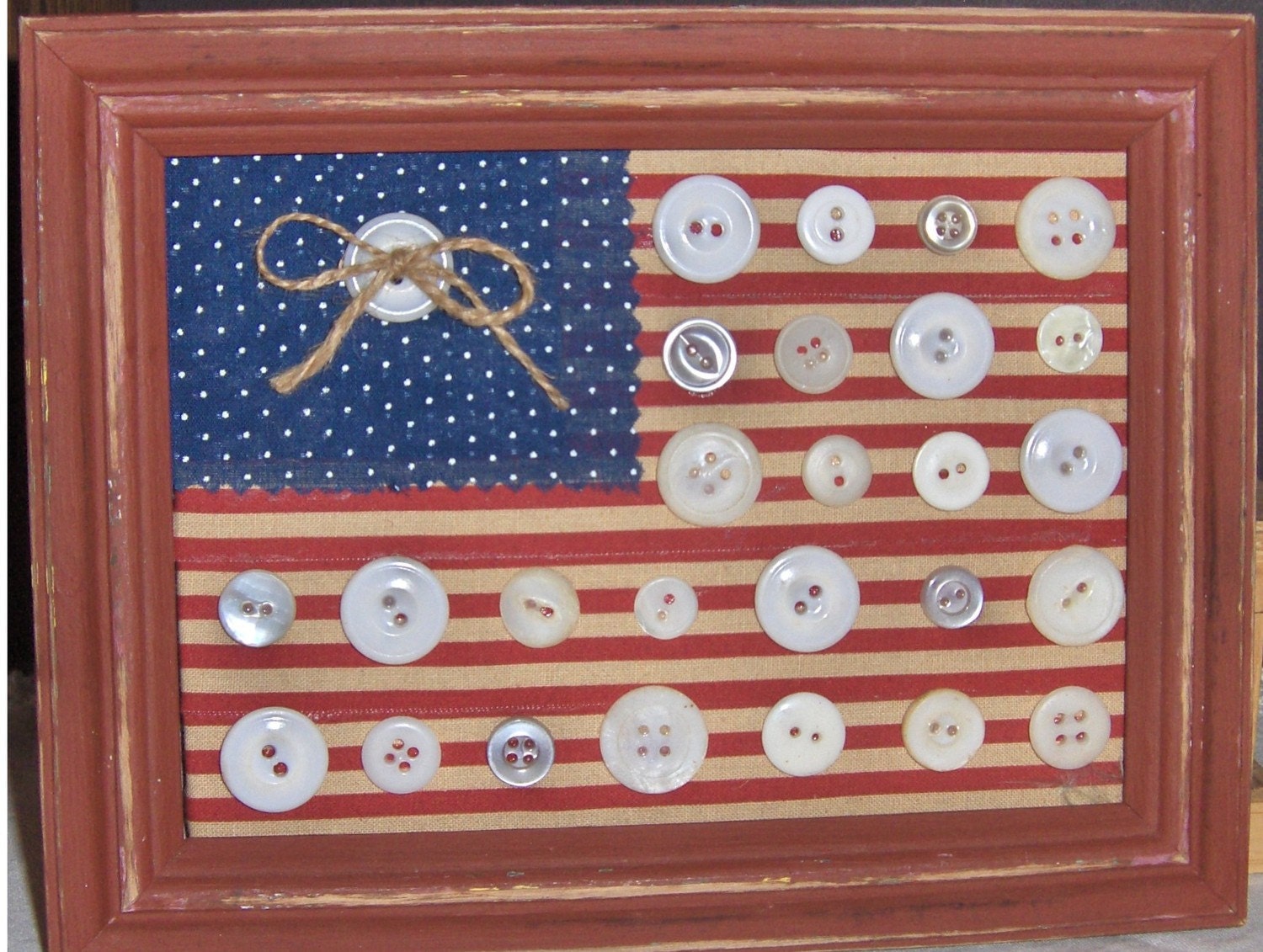 Old Glory with Vintage buttons