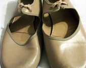 Vintage kids tan tap shoes