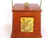 RETRO ICE BUCKET/ Upcycled owl kitsch