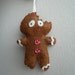 Terrified Gingerbread Man - Funny Christmas Ornament