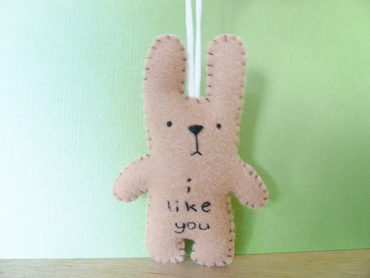 Bunny ornament plush, handmade Christmas ornaments