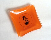 1970s Orange glass PLAYBOY pin dish