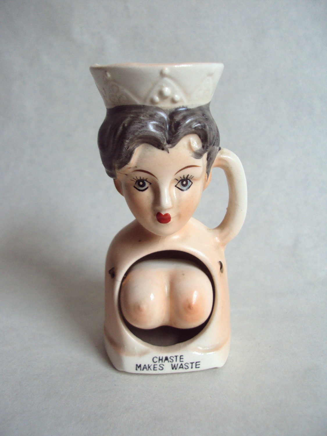 1950s Risque ceramic kitsch naked lady novelty mug
