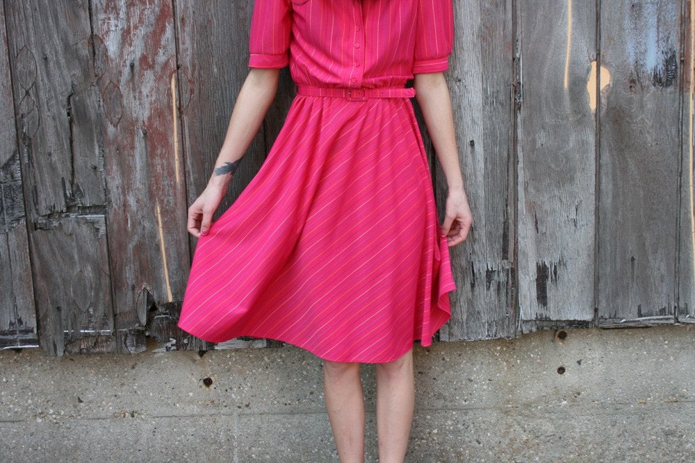 Vintage Pink pin stripe dress