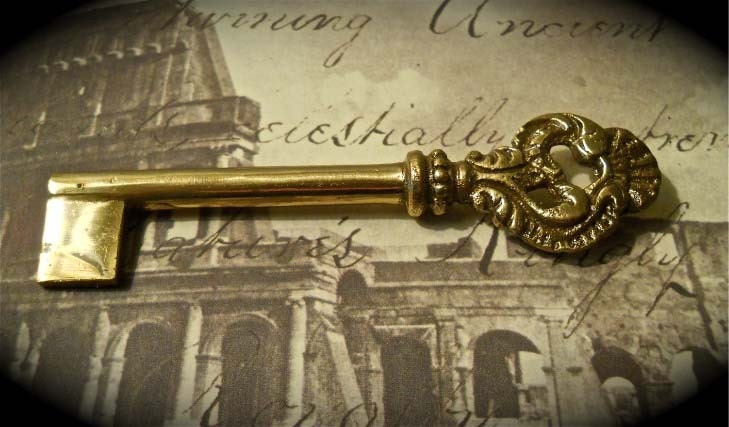 Antique Findley Brass Skeleton Key