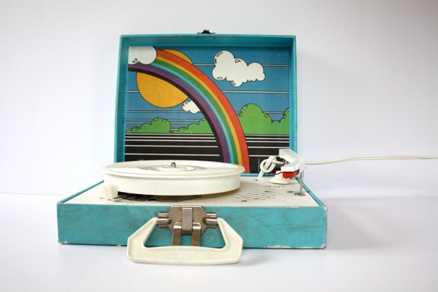 Vintage Imperial Model 100 RAINBOW Portable Turntable Record Player