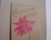 1911 Calendar with Watercolor Painting