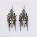 Miyu Decay Noir Filigree Spike Earrings