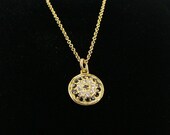 Evil Eye Necklace Celebrity Style - Gold Filled small evil eye charm necklace, protection, luck. Kelly Ripa, Kim Kardashian style.
