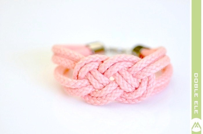 Sailor Knot Bracelet - Peachy Pink - DobleEle
