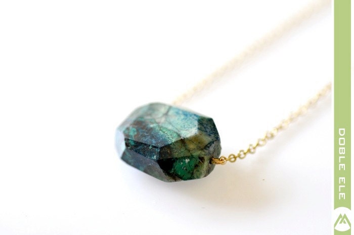 Chrysocolla Nugget Necklace