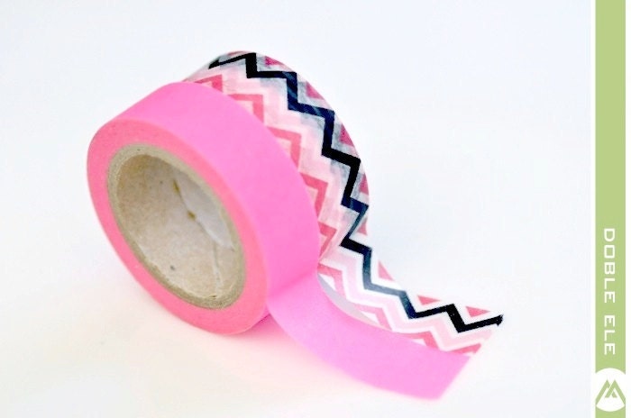 Washi Tape - Zig Zag or Neon Pink