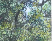 Original Mixed Media of a Summer Scene