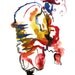 Original Watercolor, Figure Painting, Modern Art, Gouache, 6" x 6" - 63