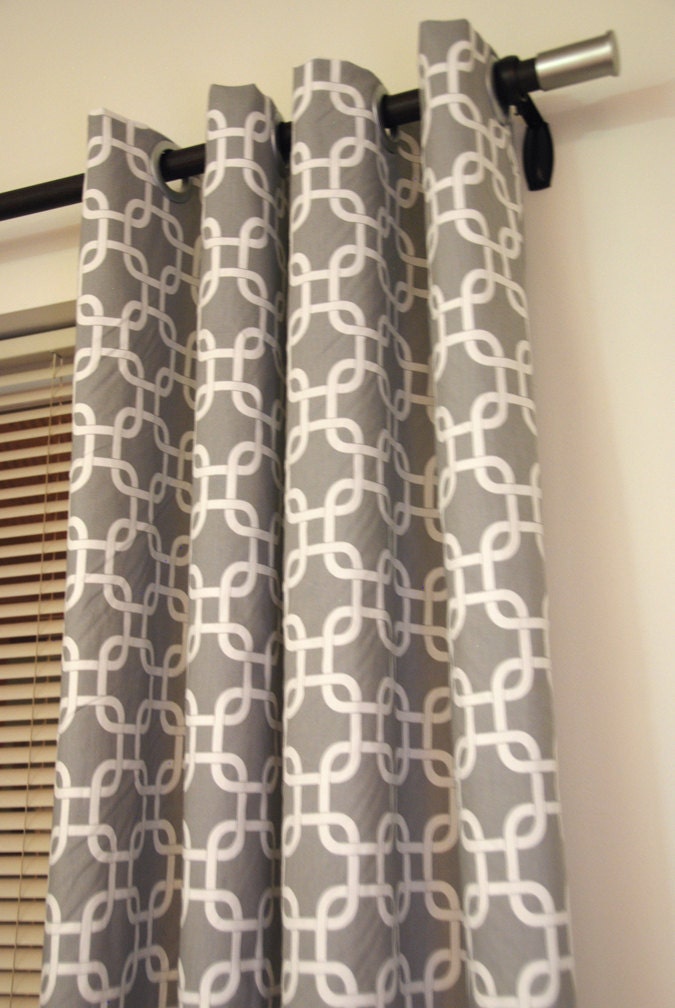 Trellis Link Designer Window Curtain Panels - Pair 84-88 inch - FREE SHIPPING