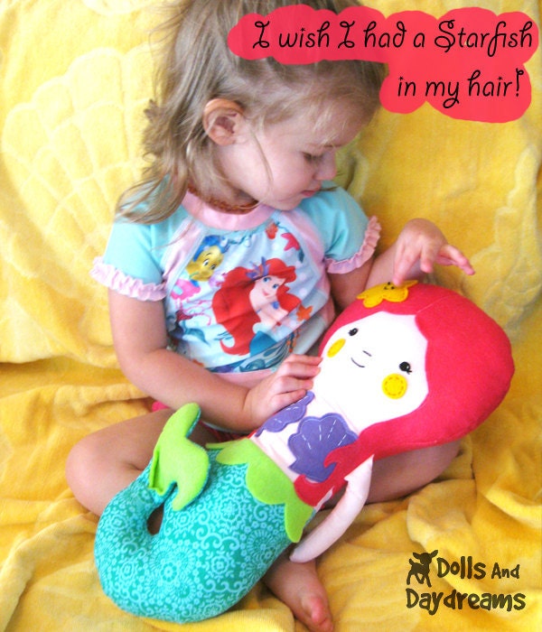 Mermaid Doll PDF Sewing Pattern Softie Instant Download