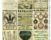 ATC Digital Collage Victorian Ads ACEO Backgrounds 2.5x3.5 Vintage Digital Hot Air Balloon Watch Steampunk Grunge Tags Card Texture 169