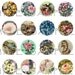 Secret Garden 48 One Inch Circles Digital Collage Sheet Victorian Flowers Children Birds 038