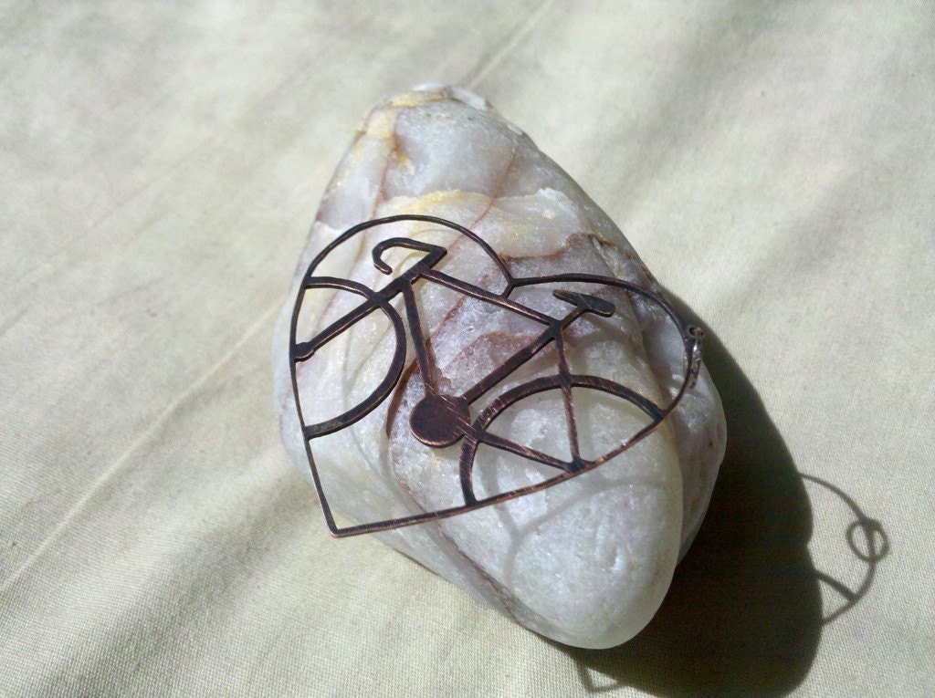 Bike Heart Pendant